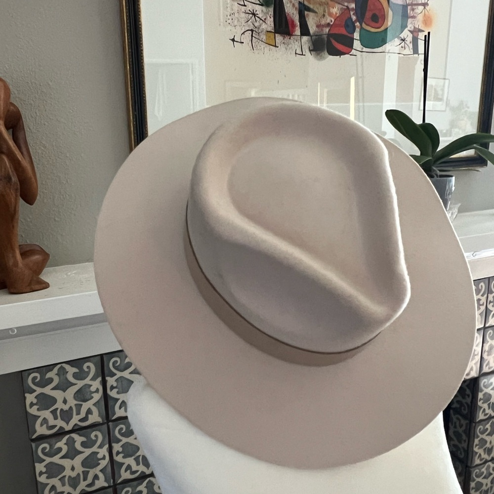 Teressa Foglia Cream Fedora Hat